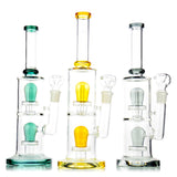 14” Water Pipe Double Dome Shower 18mm Male Bowl Included Approx 540 Grams - LA Wholesale Kings