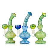 7" Bong Zig Zag Marble Design 14mm Male Bowl Included Approx 200 Grams - LA Wholesale Kings
