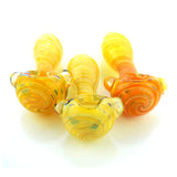 4.5" Hand Pipe Double Glass Twisted Fume Frit Art Approx 120 Grams - LA Wholesale Kings