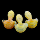 4.5" Hand Pipe Double Glass Twisted Fume Frit Art Approx 120 Grams - LA Wholesale Kings