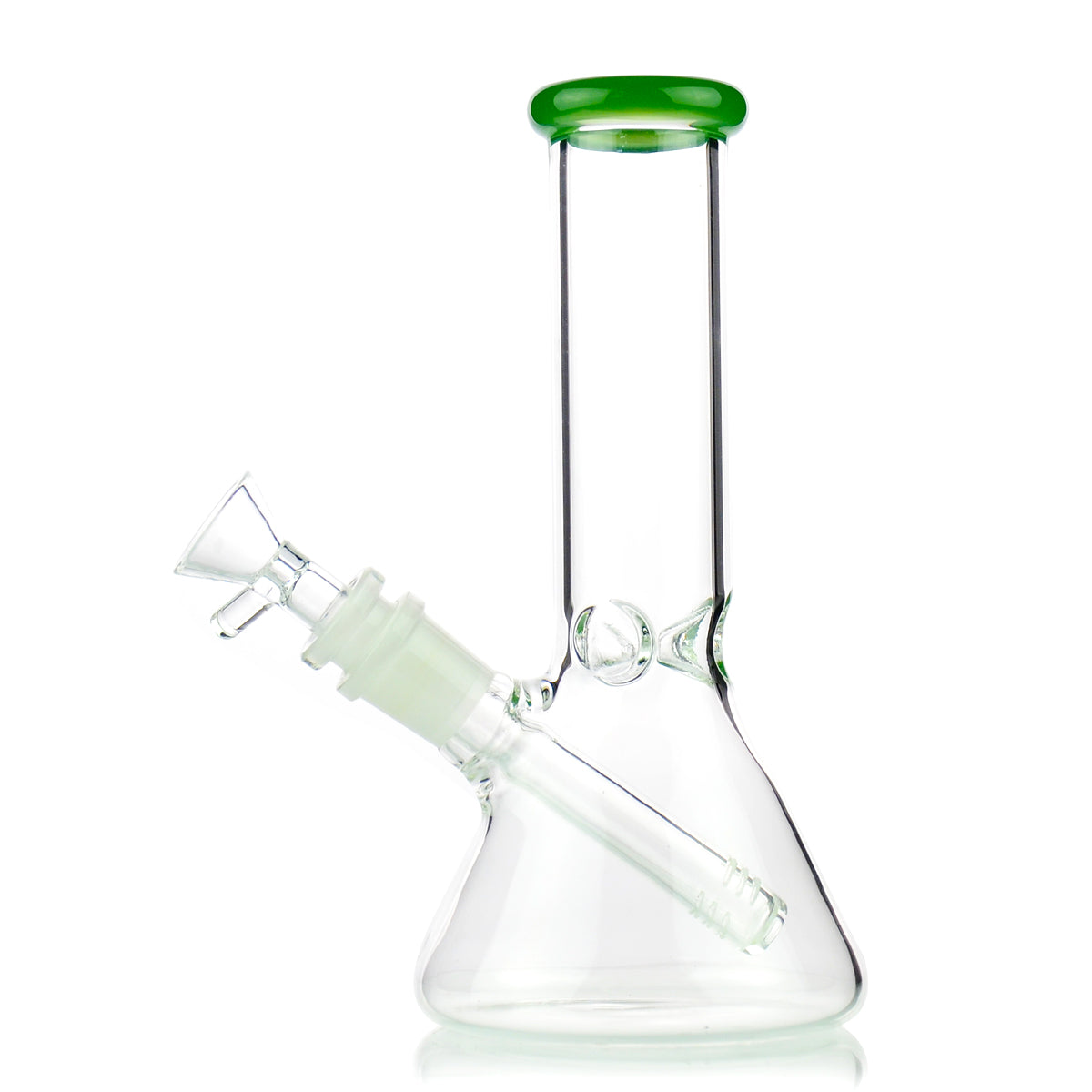 8" Beaker with Color Mouth 4mm Glass - LA Wholesale Kings