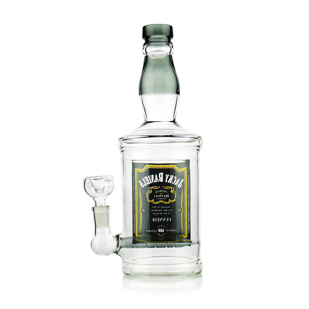 10" Smoke Liquor Bottle Jacky Water Pipe 14mm Male Bowl Included - LA Wholesale Kings