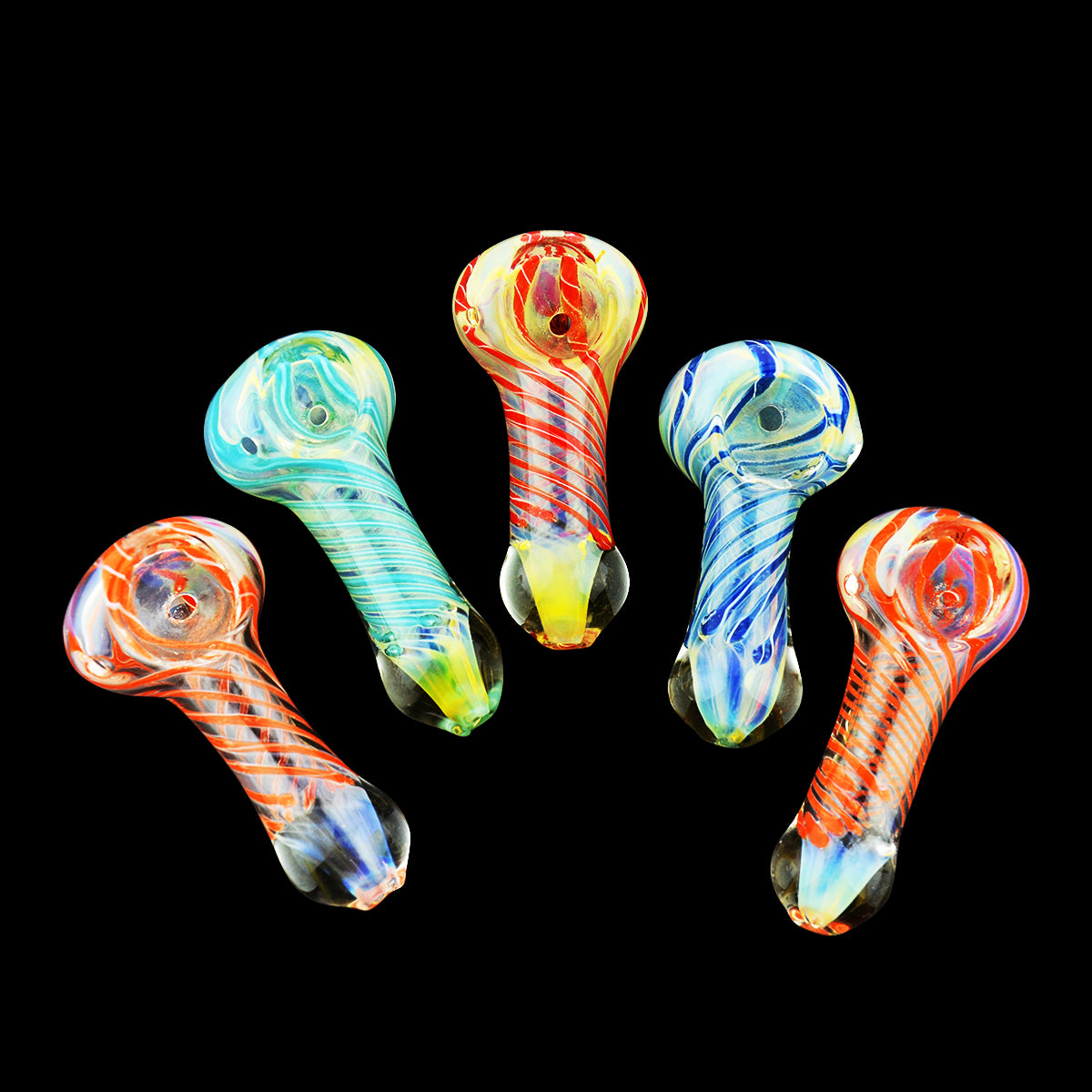 2.5" Hand Pipe Fume Glass Swirling Art - LA Wholesale Kings