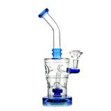 10" Water Pipe with Ice Punches and Round Perc Shower 14mm Male Included - LA Wholesale Kings