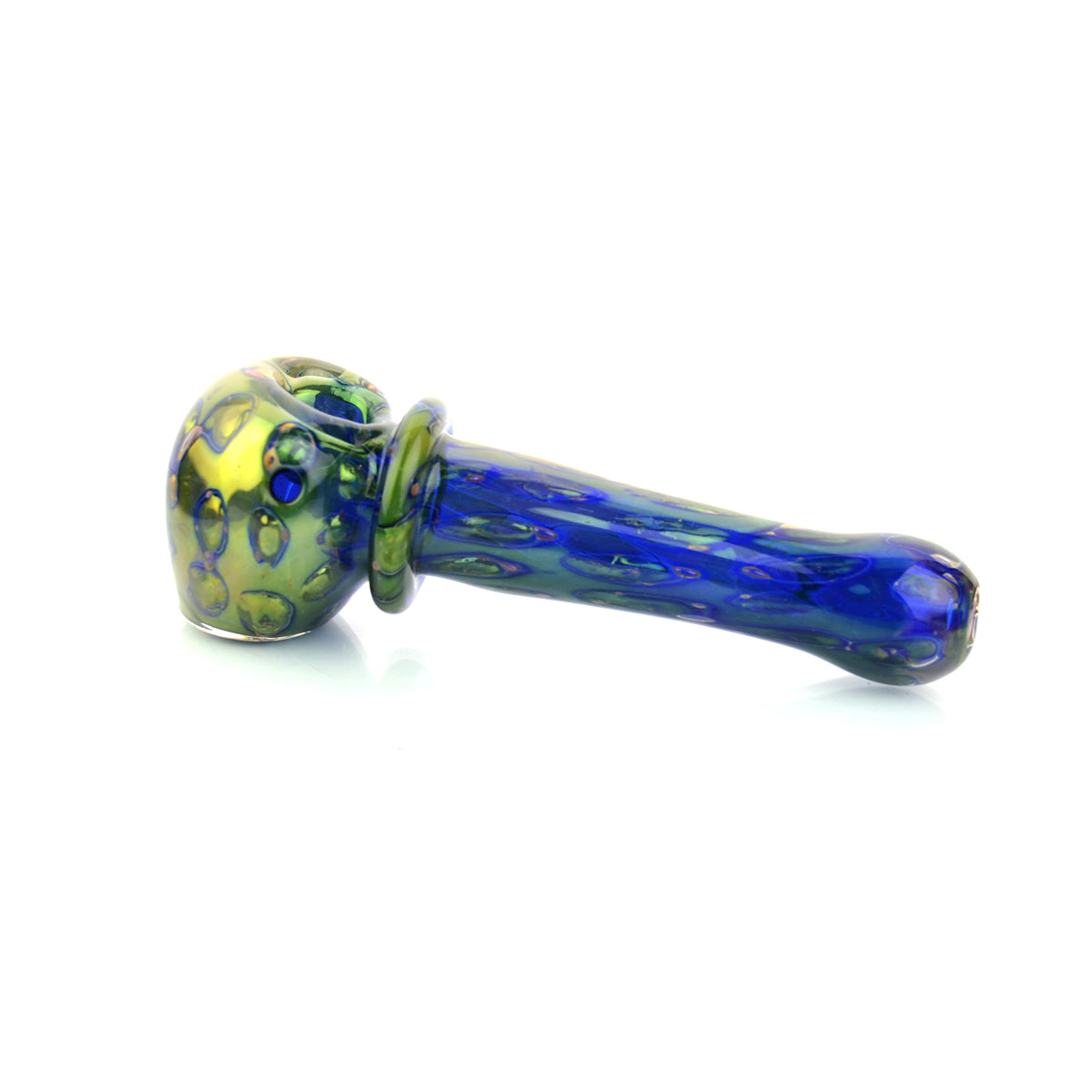 6.5" American Made 24k Gold Hand Pipe Double Tube Rim Spoon - LA Wholesale Kings