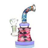 6" Water Pipe Slime Color Abstract Art with 14mm Male Bowl - LA Wholesale Kings