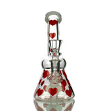 6" Girly Bong Heart Stickers with 14mm Male Bowl - LA Wholesale Kings