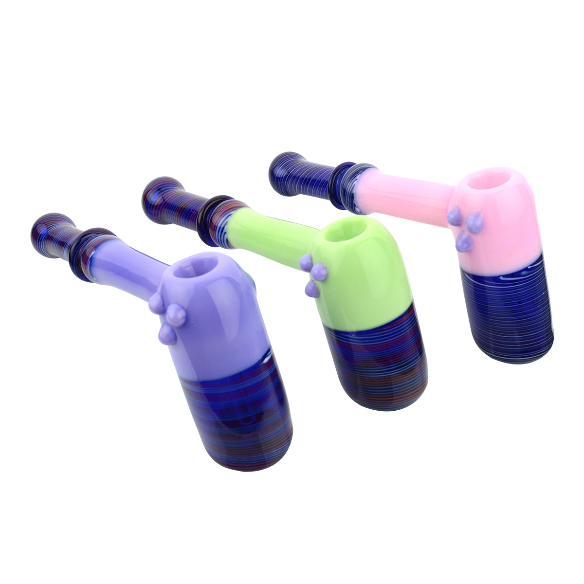 9" American Slime Color Tube Hammer Bubbler with Swirling Art - LA Wholesale Kings