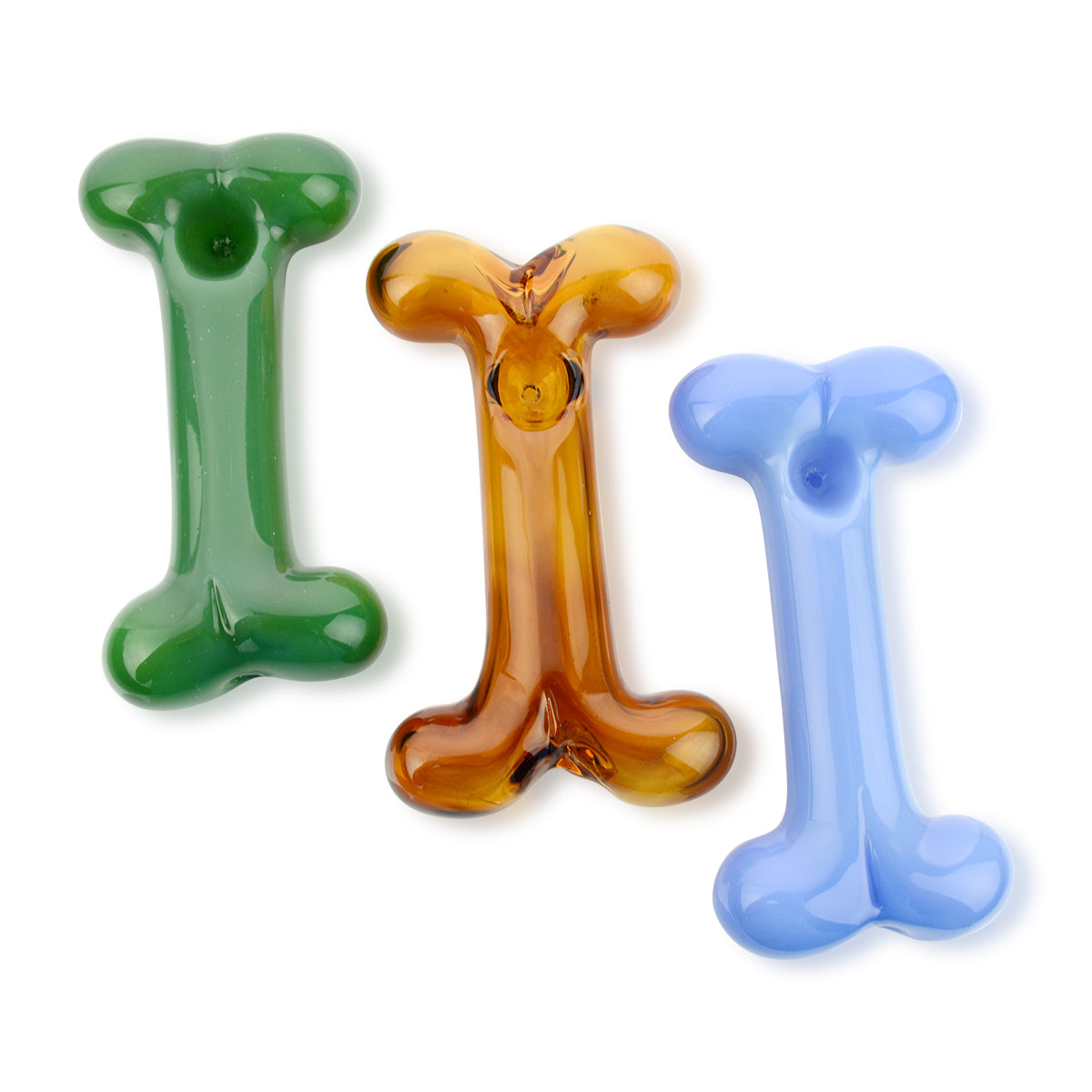 4.5" Dog Bone Hand Pipe Color Tube Glass - LA Wholesale Kings