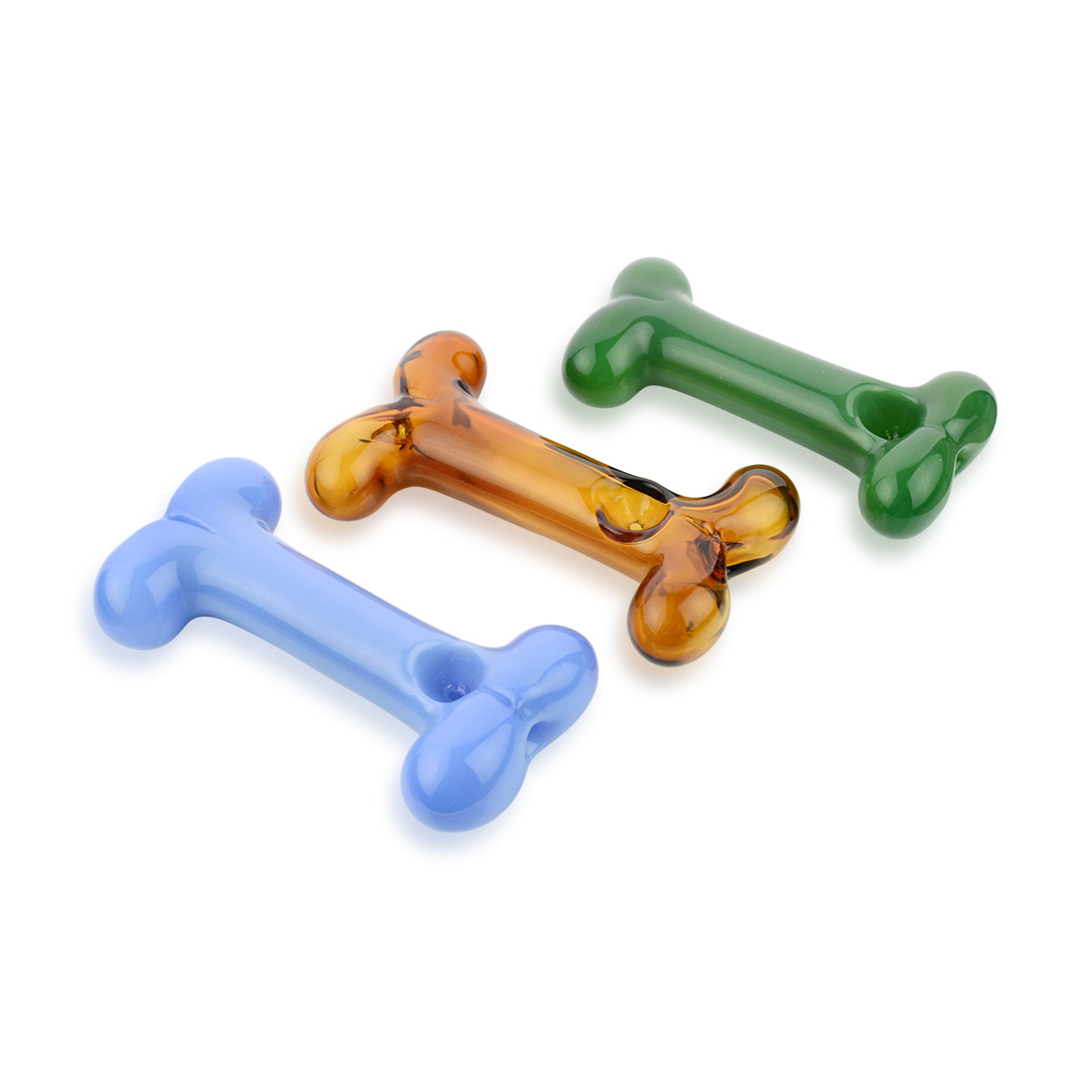 4.5" Dog Bone Hand Pipe Color Tube Glass - LA Wholesale Kings