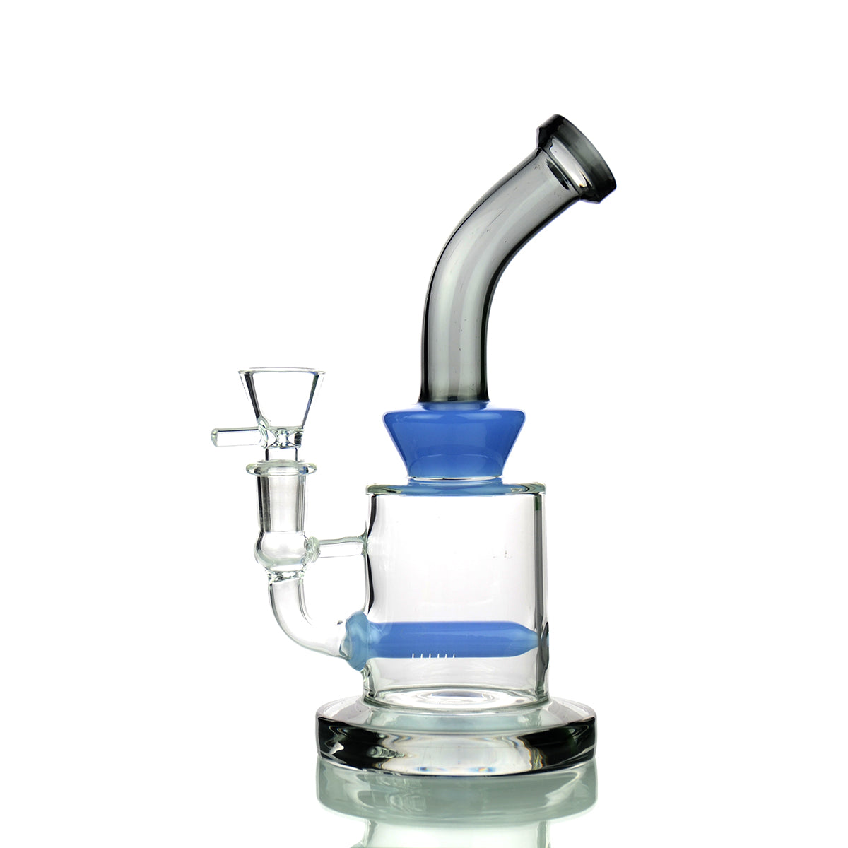 8" Water Pipe with L-Line Perc and 14mm Male Bowl - LA Wholesale Kings