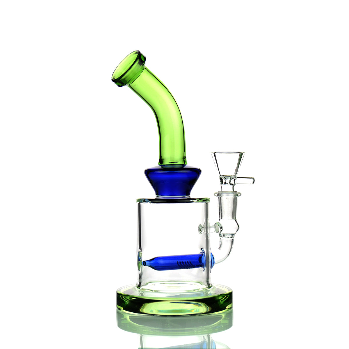 8" Water Pipe with L-Line Perc and 14mm Male Bowl - LA Wholesale Kings