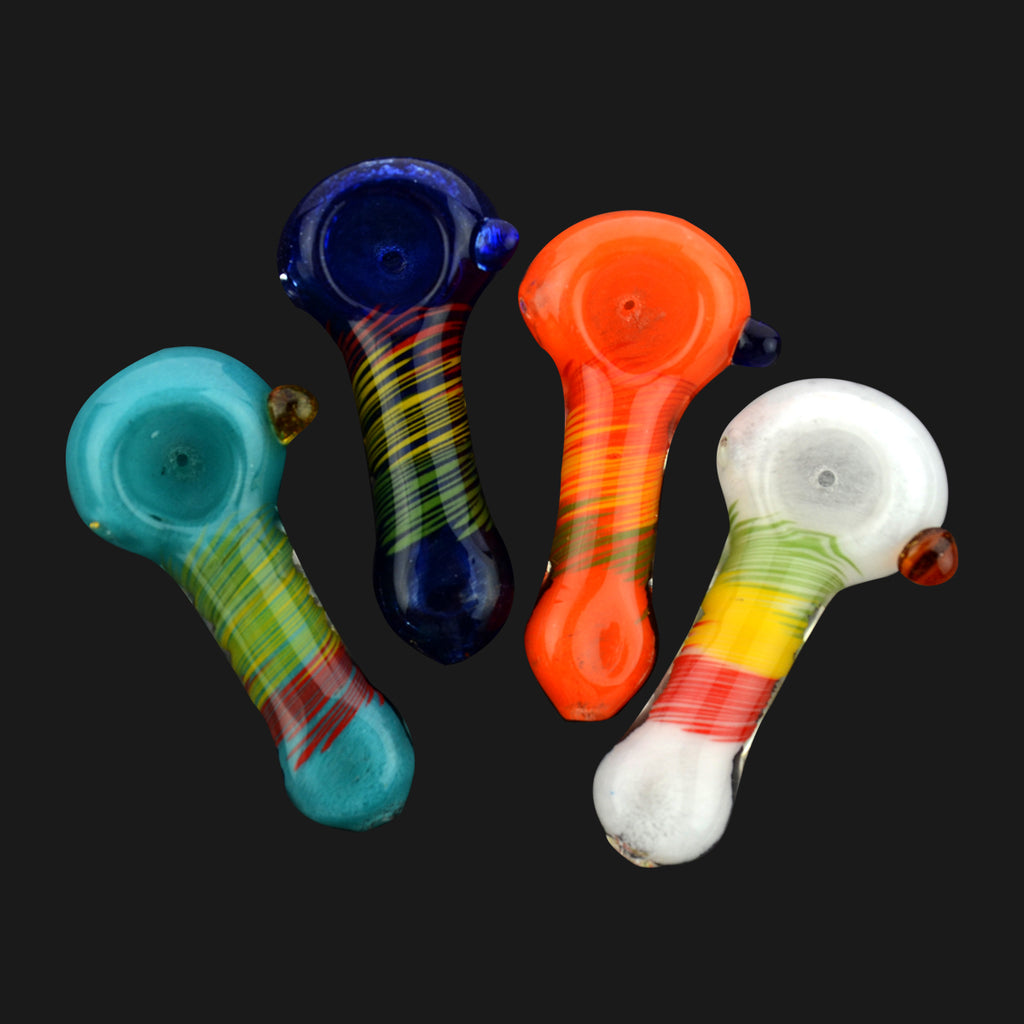 Frit Design Pipe With Rasta Stripes