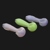 3" Frit Spoon Hand Pipe Slime Color