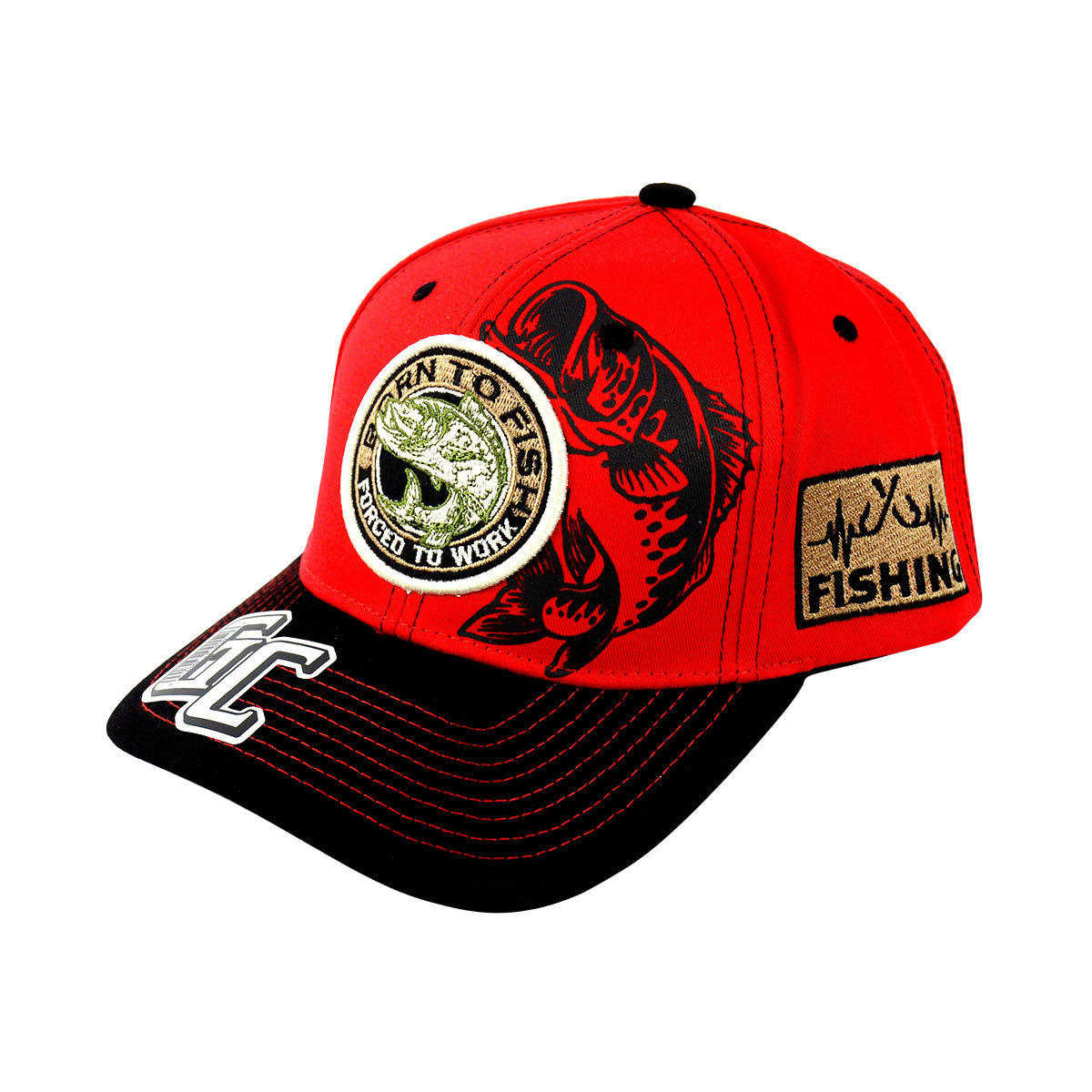 Snapback "Born to Fishing" Hat Embroidered