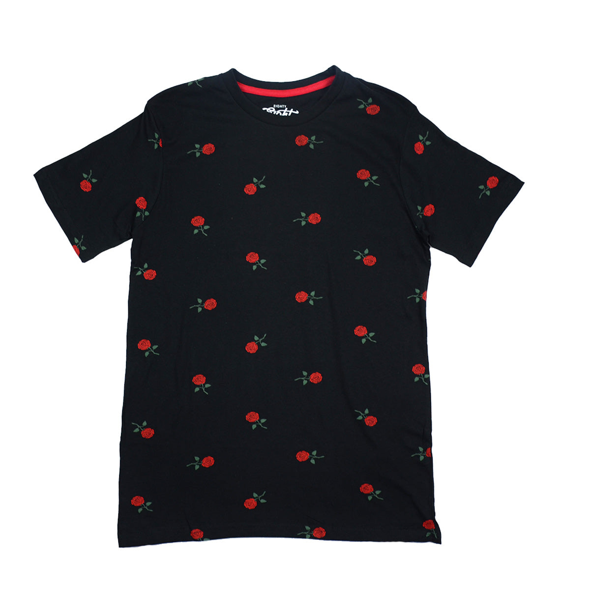 Rose 100% Cotton Black T-Shirt, Pack of 6 Units 1S, 2M, 2L, 1XL