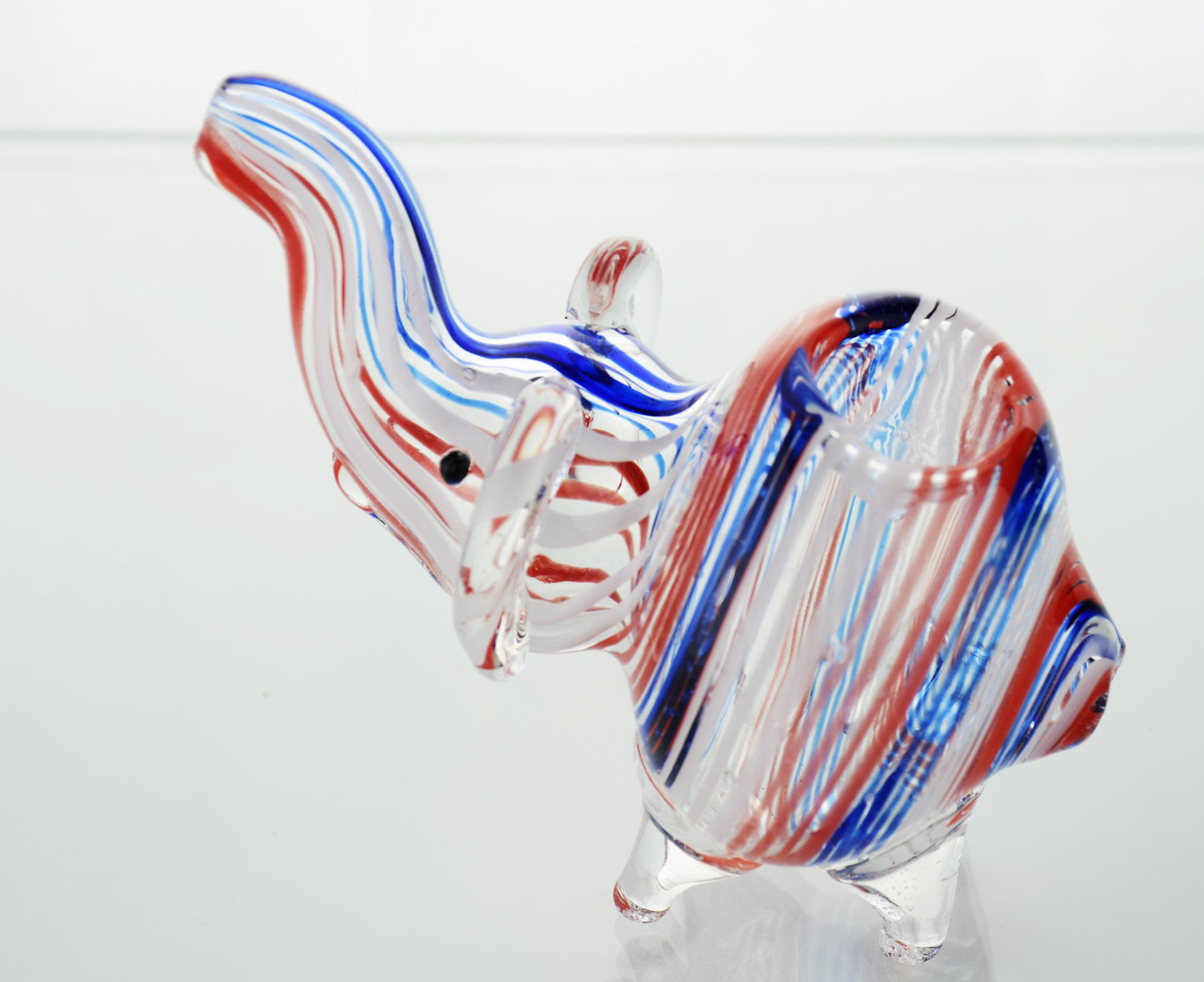 4" Elephant hand pipe in outside color lining design - LA Wholesale Kings