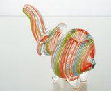 4" Elephant hand pipe in outside color lining design - LA Wholesale Kings