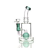 8" Dome Shower Water Pipe with Color Tube Glass and 14mm Male