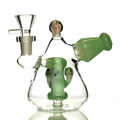 5" Bong Mushroom Shower with Marble Design and 14mm Male Bowl