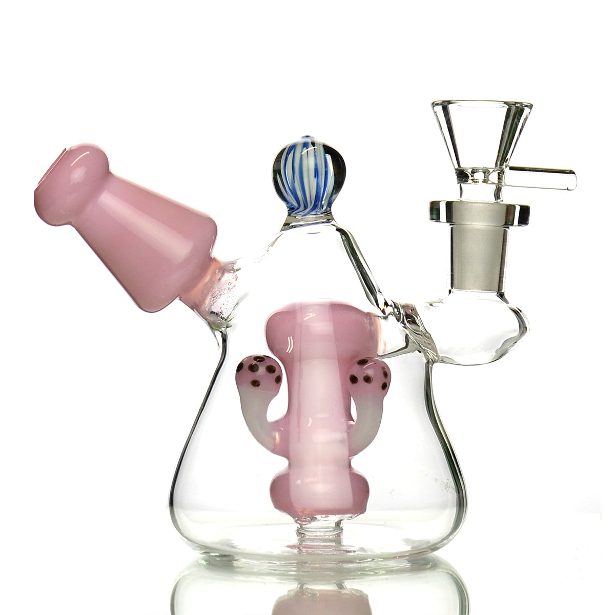 5" Bong Mushroom Shower with Marble Design and 14mm Male Bowl