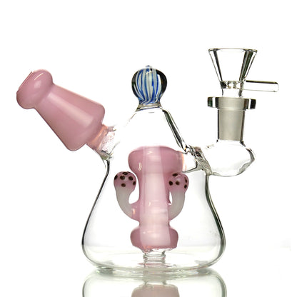 5" Bong Mushroom Shower with Marble Design and 14mm Male Bowl