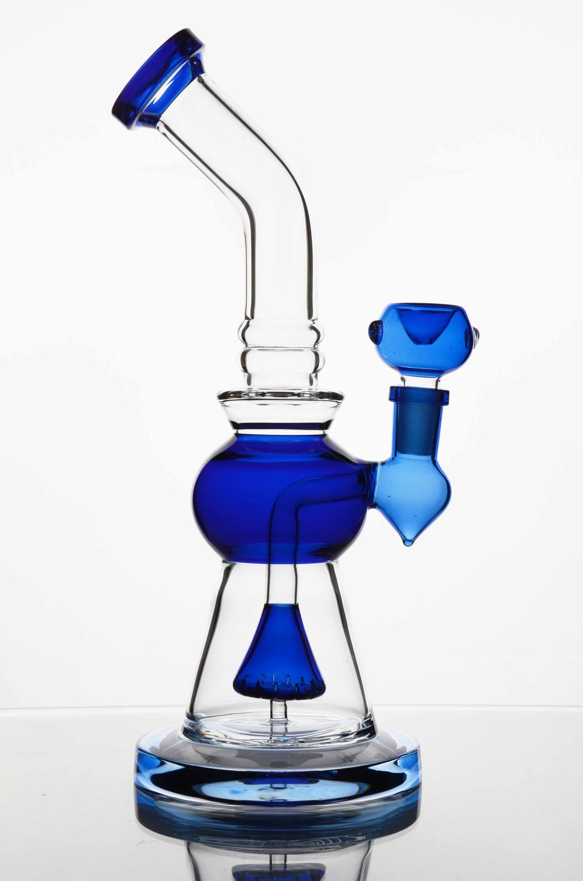 10" Bong Conical Color Pyramid Shower Design 14mm Male Bowl - LA Wholesale Kings