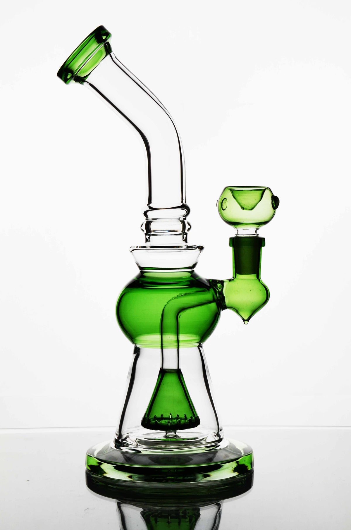 10" Bong Conical Color Pyramid Shower Design 14mm Male Bowl - LA Wholesale Kings