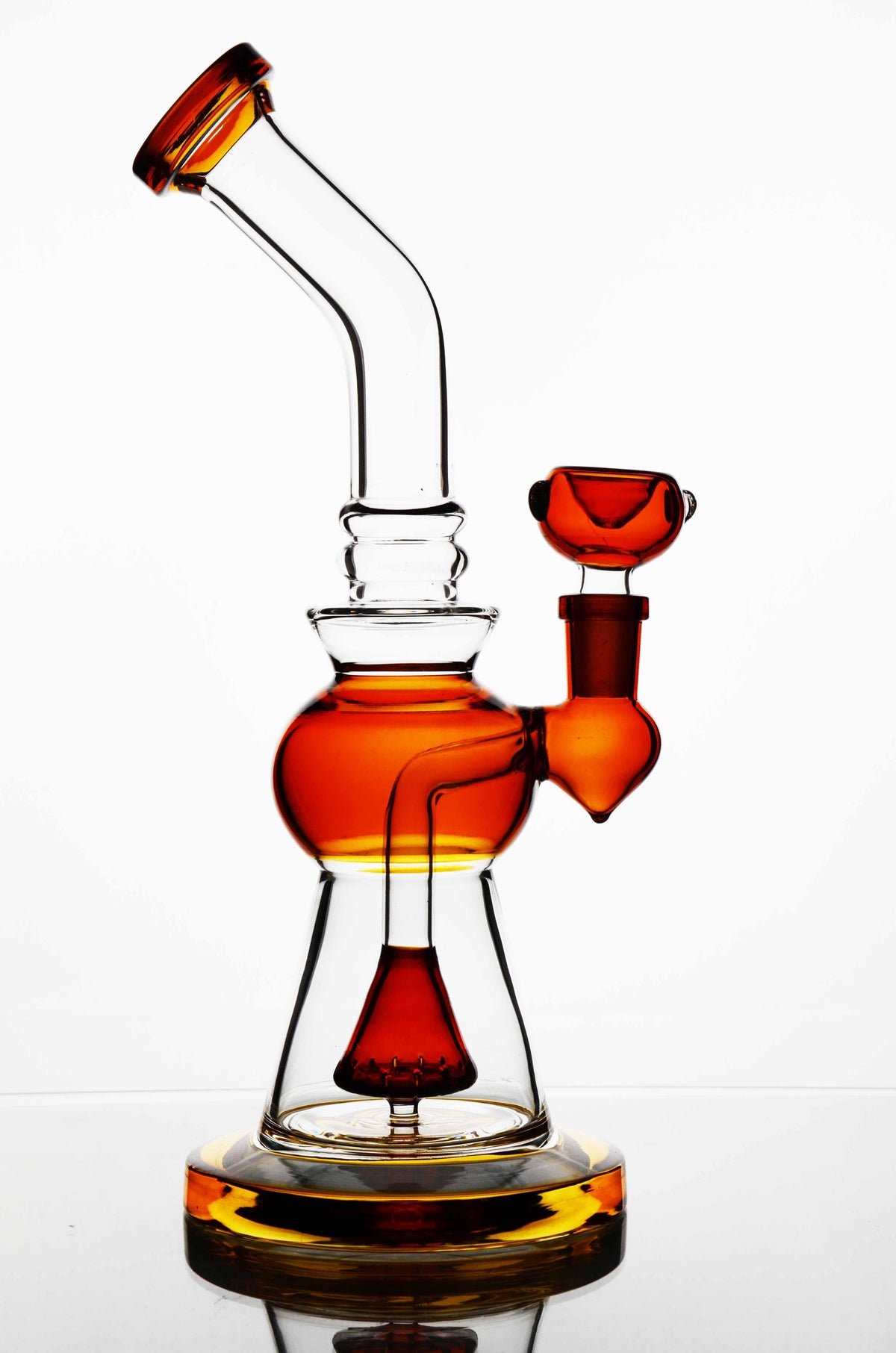 10" Bong Conical Color Pyramid Shower Design 14mm Male Bowl - LA Wholesale Kings