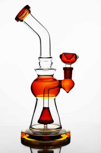 10" Bong Conical Color Pyramid Shower Design 14mm Male Bowl - LA Wholesale Kings
