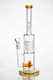 14" Water Pipe with Tree Shower and Fish Perc - LA Wholesale Kings