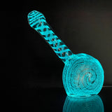 6" Glow in Dark Bubbler Giraffe Neck Design APROX 200 Grams - LA Wholesale Kings