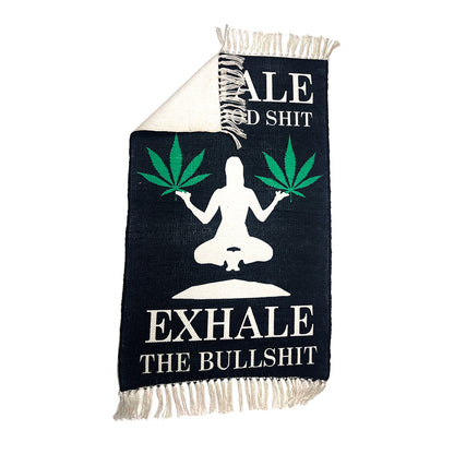 Handloom Printed Inhale Good Shit Doormat - Size - 2ft x 3ft