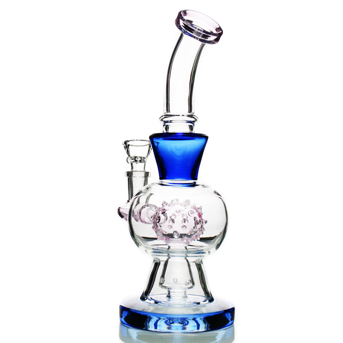 9" Corona Shower Glass Water Pipe with 14mm Male Bowl