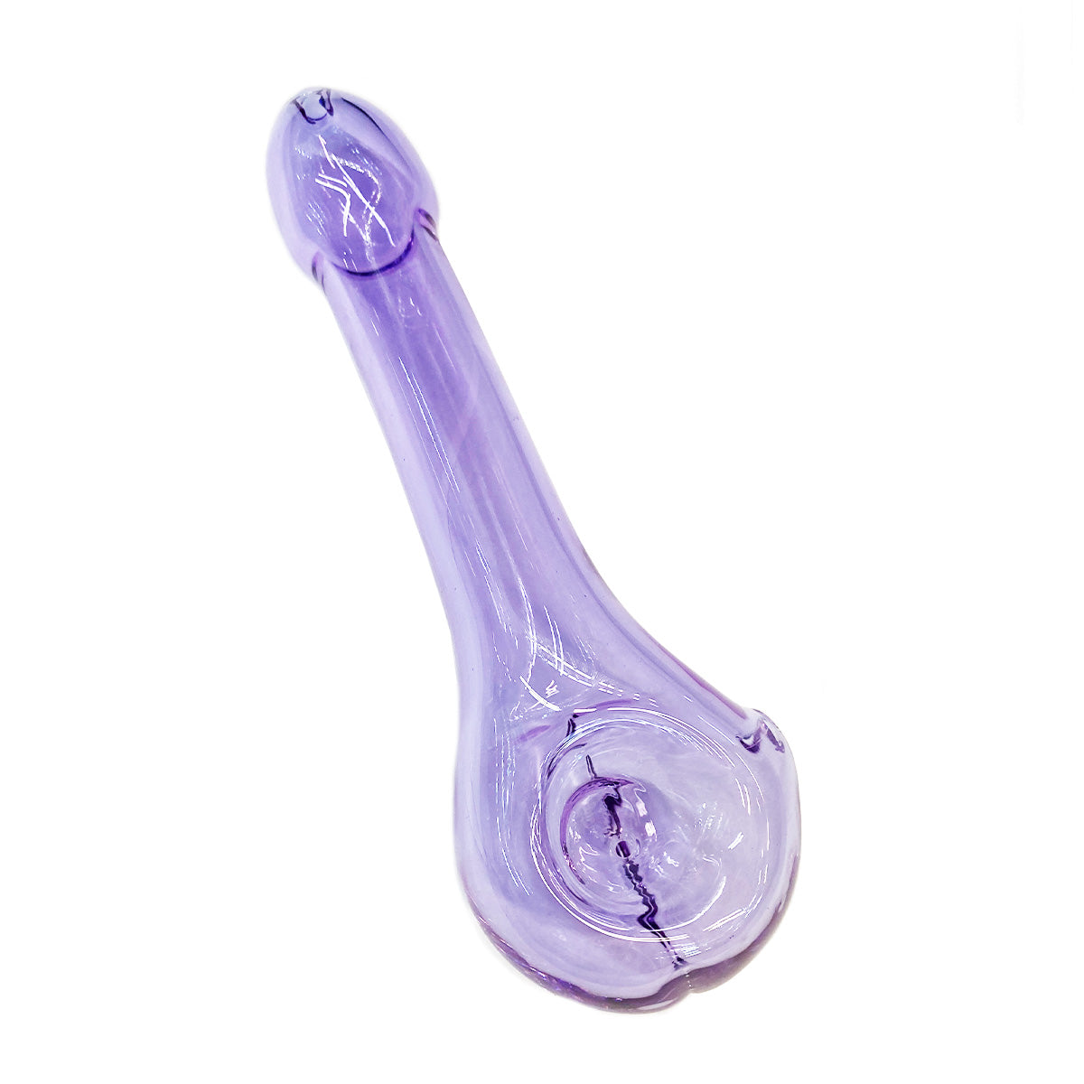 6" Purple Tube Penis Hand Pipe Spoon