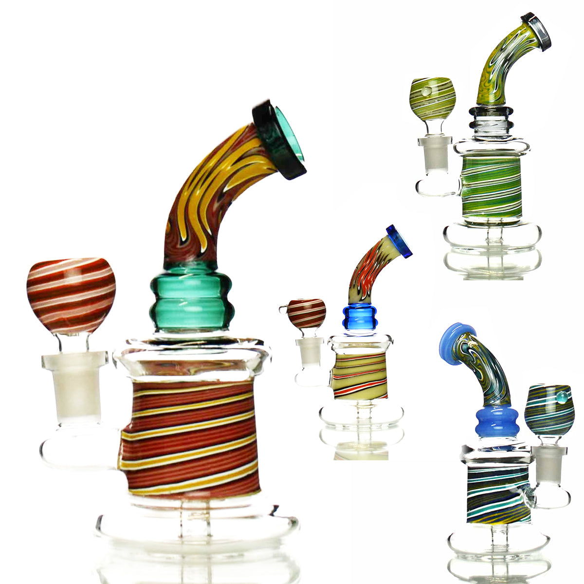 7" Reversal Art Water Pipe with 14mm Male Bowl
