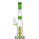 14" Waterpipe Multiperc Shower Four Ring Neck 14mm Male Bowl Included - LA Wholesale Kings