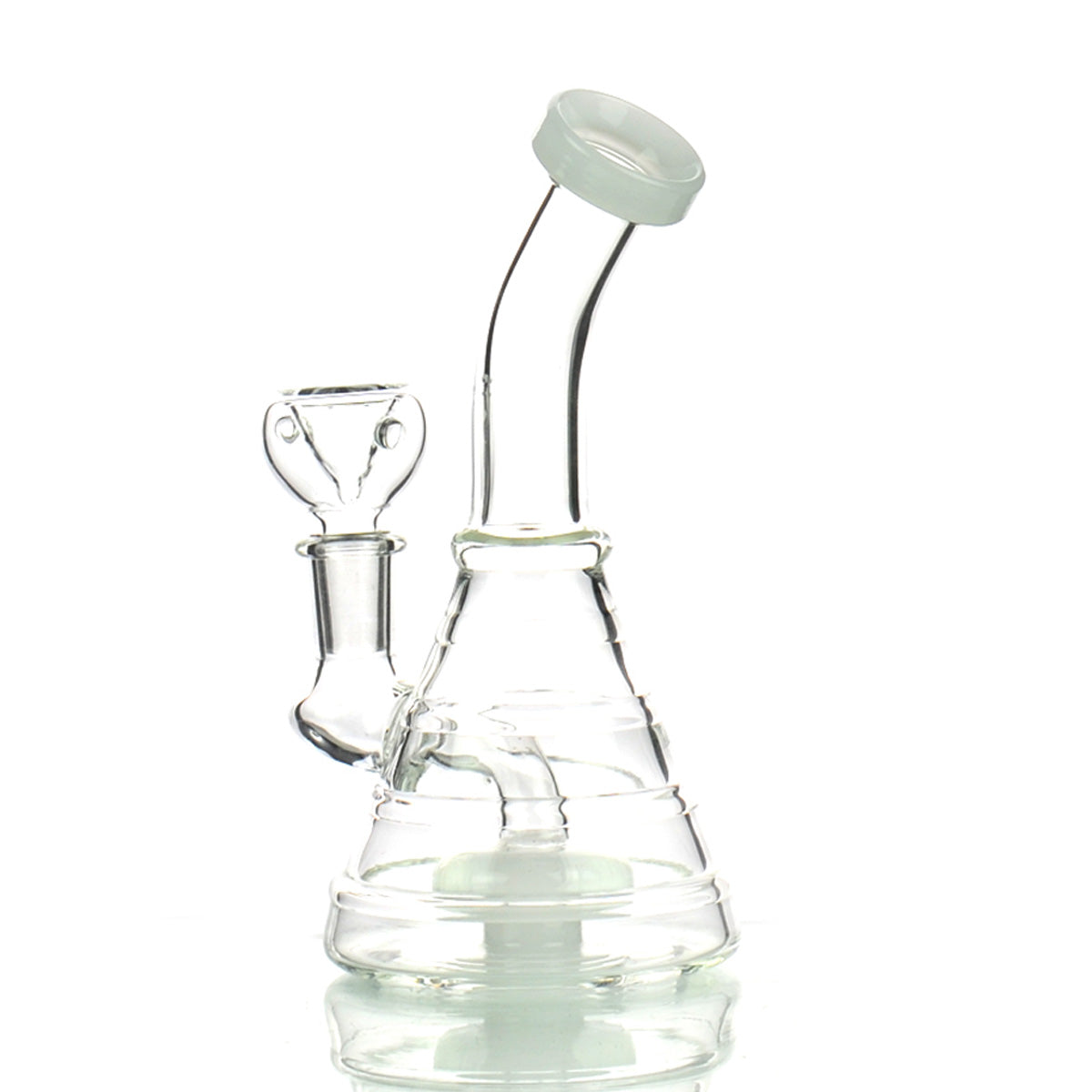 6" Bong Ring Body Conical with Round Perc and 14mm Male Bowls - LA Wholesale Kings