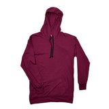 Long Sleeve Burgundy  T-Shirt with Hoodie, Pack of 6 Units-2M, 2L, 2XL