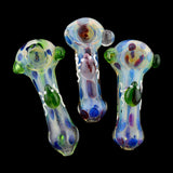 4.5" Fume Glass Hand Pipe with Spider Locket Art - LA Wholesale Kings