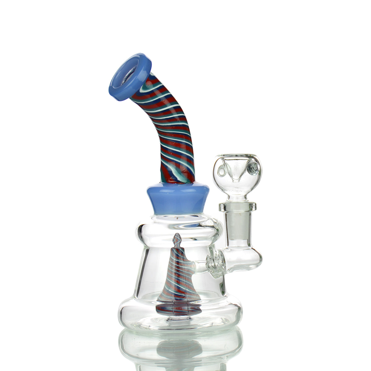 7" Twisted Reversal Art Bong with 14mm Male Bowl