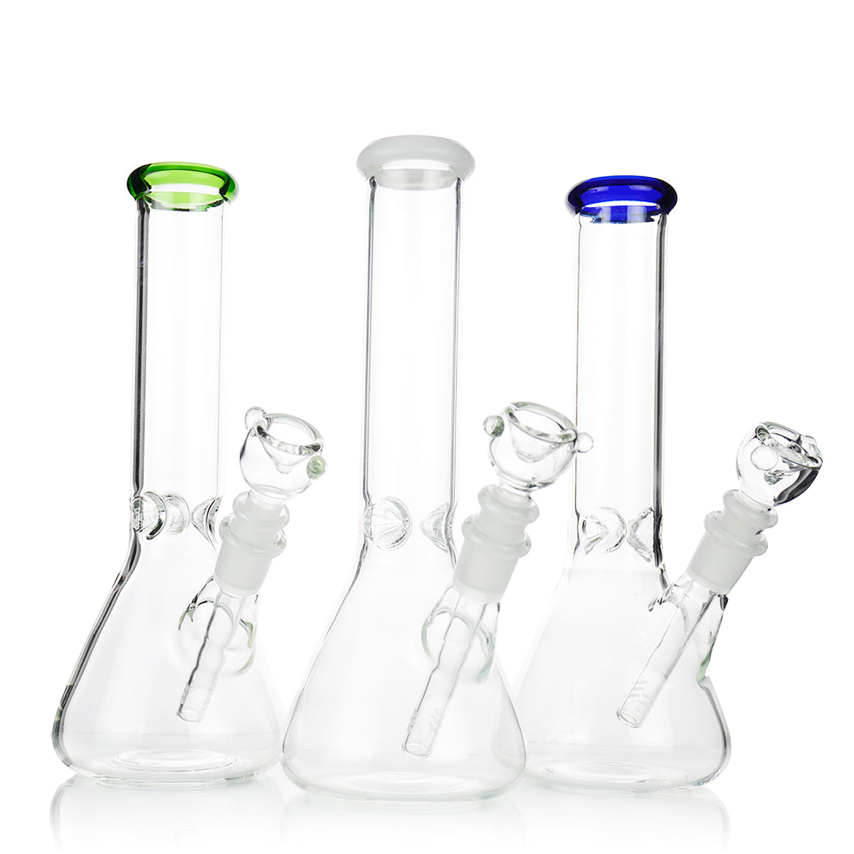 10" Color Mouth Beaker Downstem and 14mm Bowl - LA Wholesale Kings