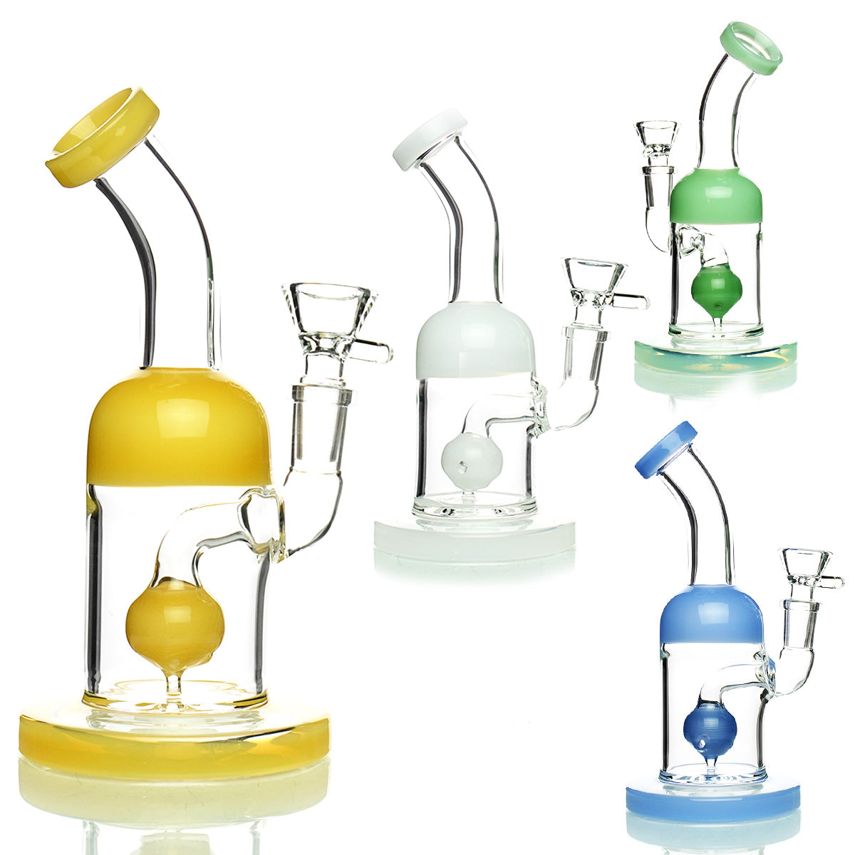 7" Dome Perc Water Pipe with 14mm Male Bowl