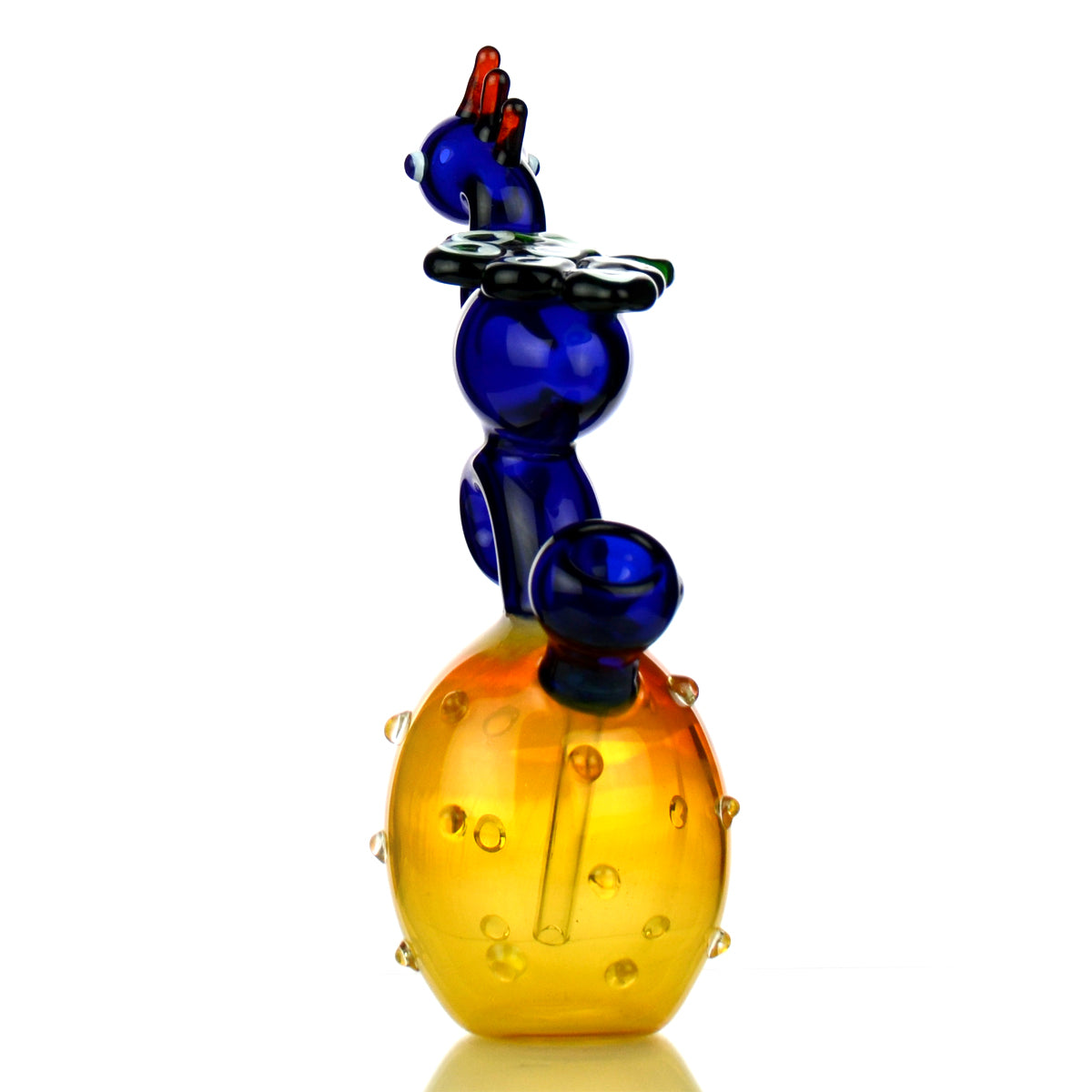 10" Peacock Art Water Pipe Bong Bowl Attached - LA Wholesale Kings