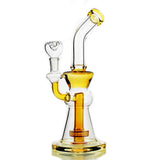 10" Conical Bong with Color Metric Shower 14mm Male Bowl Included - LA Wholesale Kings