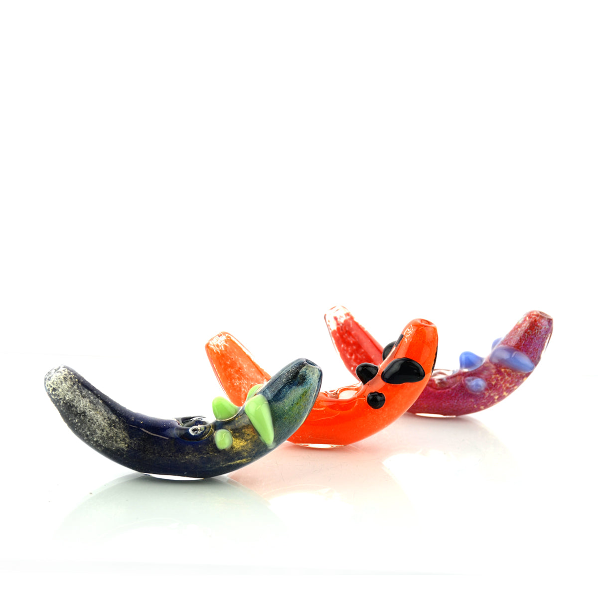 5" Color Frit Moon Hand Pipe