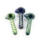 4" American Color Tube Hand Pipe Spoon with Wig Wag Art