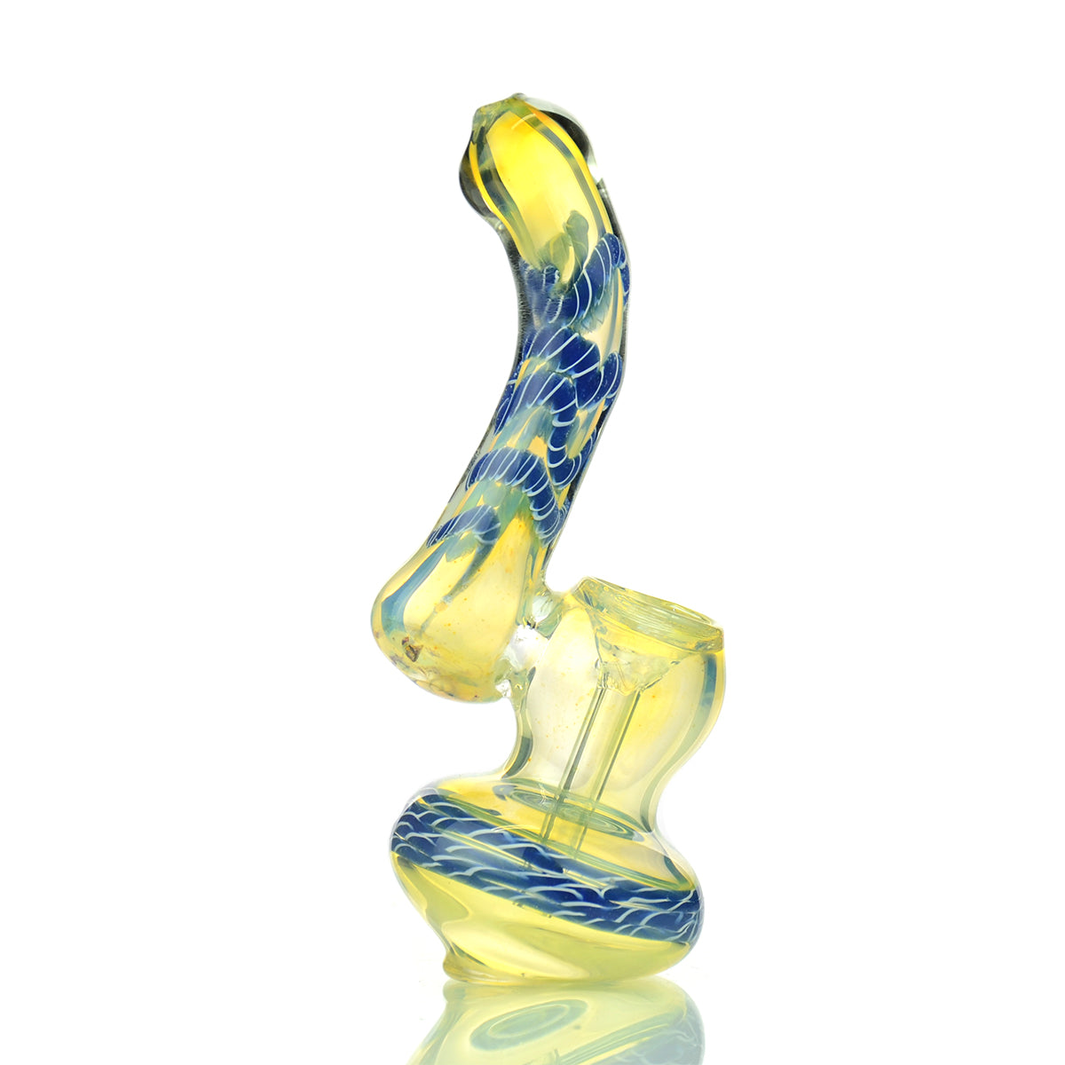 5" Sherlock Bubbler Silver Fume Glass Twisting Art - LA Wholesale Kings