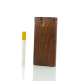 Handmade Wooden Classic Style Dugout Art with 3" Metal Cigarette - LA Wholesale Kings