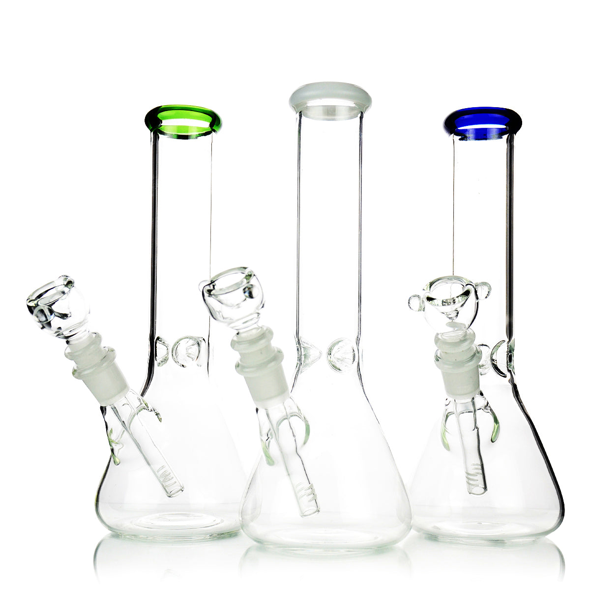 10" Color Mouth Beaker Downstem and 14mm Bowl - LA Wholesale Kings
